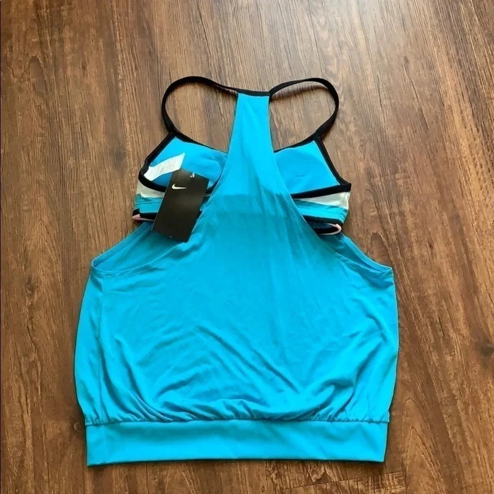 Nike Swim Tankini Blouson Top Sz S Blue NWT - Picture 4 of 11